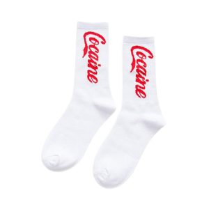 He Said Techno Or Me Tee Cocaine Socks White Rave Beirut
